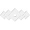 Ekena Millwork Zoe Architectural Grade PVC Ceiling Medallion, 28"W x 18 5/8"H x 3"ID x 8 3/4"C x 1"P, One-Piece CMP28X18ZE-03000 - alternate 4